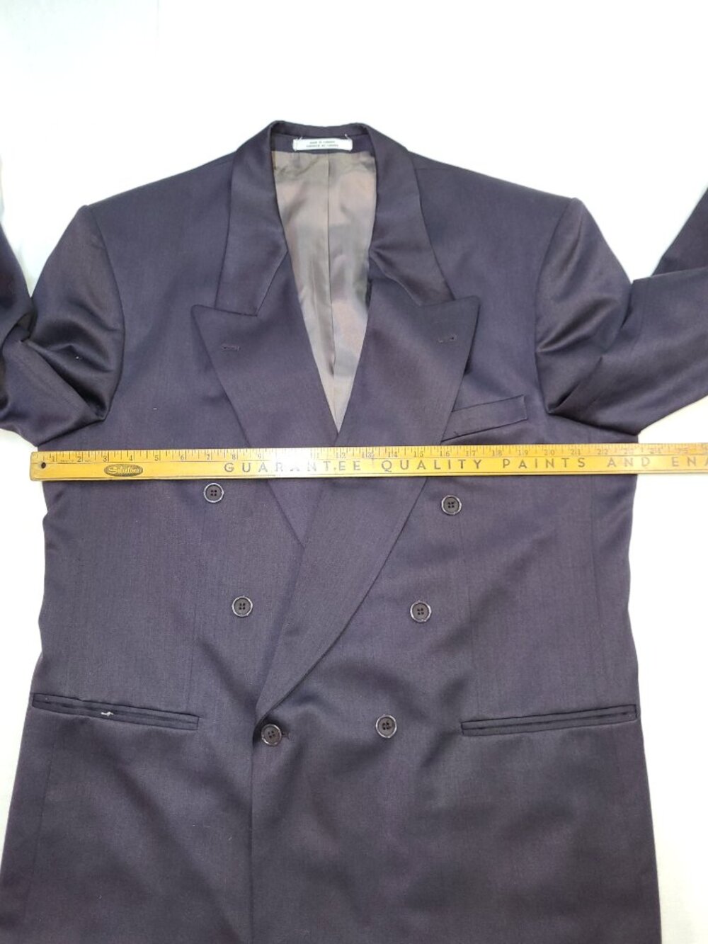 Designatore Lanne Rossi Men's Charcoal Grey Double-Breasted Blazer Size 42T - Picture 9 of 13